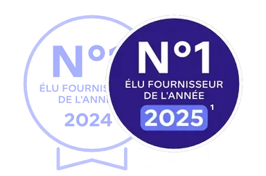 logo élu fournisseur n°1 de l'année 2024 et 2025